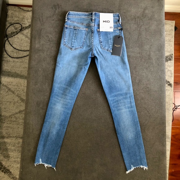 rag & bone Cate Ripped Raw Hem Ankle Skinny Jeans (Mick) 23 - Picture 11 of 11